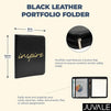 Padded Organizer Padfolio, Legal Size Leather Business Portfolio, Dream (Black)