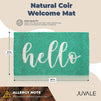 Natural Coir Welcome Mat, Hello Doormat (30 x 17 Inches)