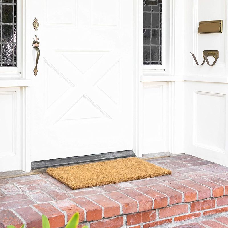 Juvale Natural Coco Large Welcome Mat For Entry Way, Long Coir