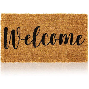 Natural Coir Doormat, Welcome Mats for Front Door (30 x 17 In)