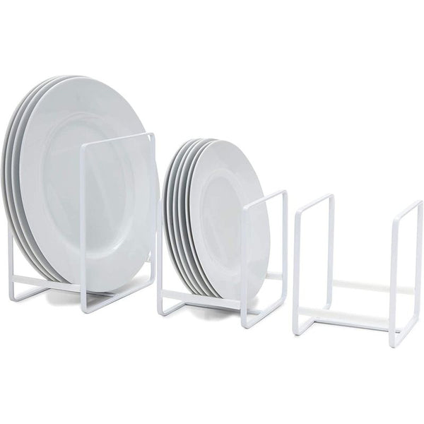 Kitchen Cabinet Organizer for Plates, Pots and Pans (2 Sizes, 3 Pack)
