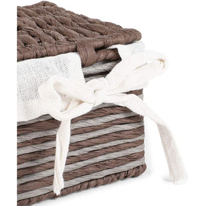 Juvale Woven Rectangular Tissue Box, Farmhouse Decor (Brown, 10 x 5.5 x 4 in)