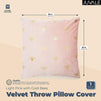 Juvale Velvet Throw Pillow Cover, Light Pink with Gold Bees (18 x 18 Inches)
