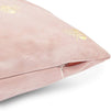 Juvale Velvet Throw Pillow Cover, Light Pink with Gold Bees (18 x 18 Inches)