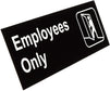 6 Pack Employees Only Aluminum Durable Sign 9" x 3" for Business Office Restaurant