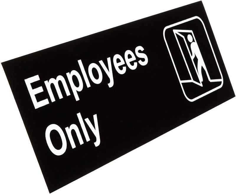 6 Pack Employees Only Aluminum Durable Sign 9" x 3" for Business Office Restaurant
