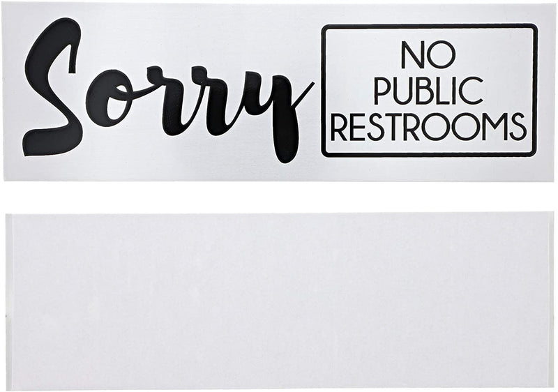 No Public Restroom Signs (4 Pack) Decal Stickers