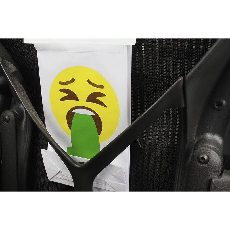 Emoji Barf Bags for Motion Sickness, Vomit, Puke, Throw Up (6 x 9.7 x 2.6 In, 50 Pack)