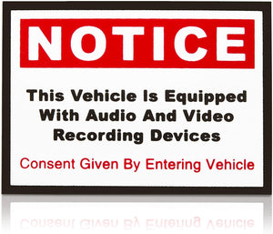 Juvale Notice Audio and Video Recording Consent Stickers (3.5 x 2.5 in, 6 Pack)