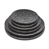 Set of 6 Black Cake Drums, 8, 10 and 12 Inch Round Boards Variety Pack for Baking