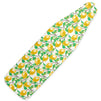 Ironing Board Cover and Pad 15x54 Standard Size Ironing Board Cover with Elastic Edge for Snug and Secure Fit, Thick and Durable Material (Yellow and Green Lemon Print Design)