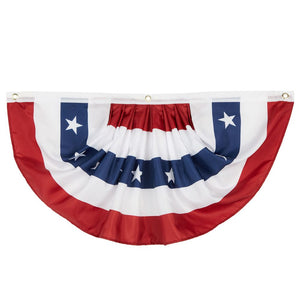 Patriotic American Flag Bunting Banner for 4th of July Outdoor Decor (71.4. x 34 In)