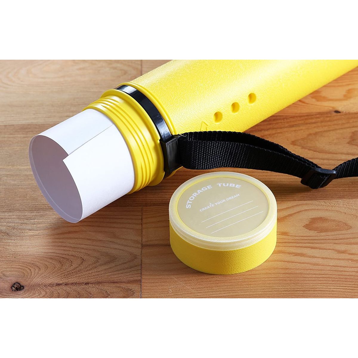 Drawing Storage Tube Poster Tube Extendable Artworks for Posters Maps  Documents(yellow)