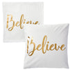 4 Pack Decorative Pillow Covers 20x20, Faith, Love, Blessed Pillow Cover Set (4 Designs, Gold Colored)