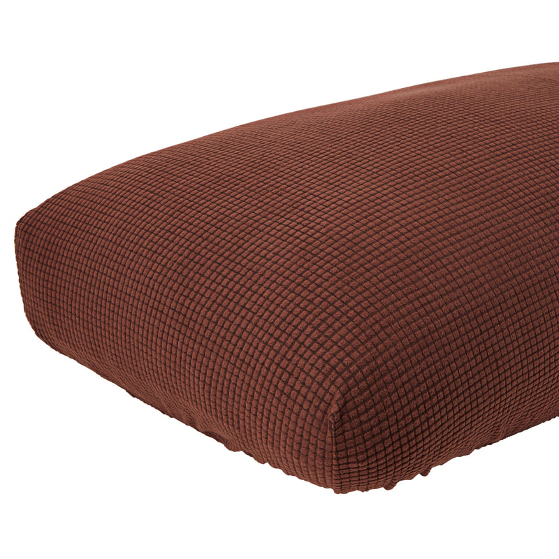 2 Pack Stretch Outdoor Cushion Covers for Patio Furniture and Sofas, Reversible (Medium, Dark Brown)