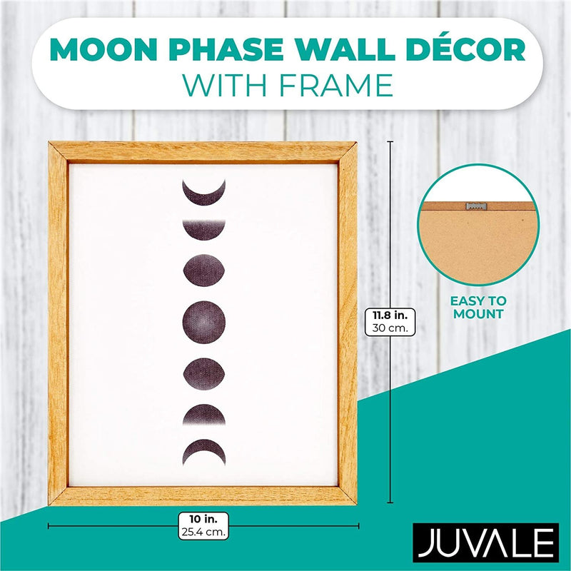 Moon Phases Wall Décor, Modern Framed Art (10 x 11.8 Inches)