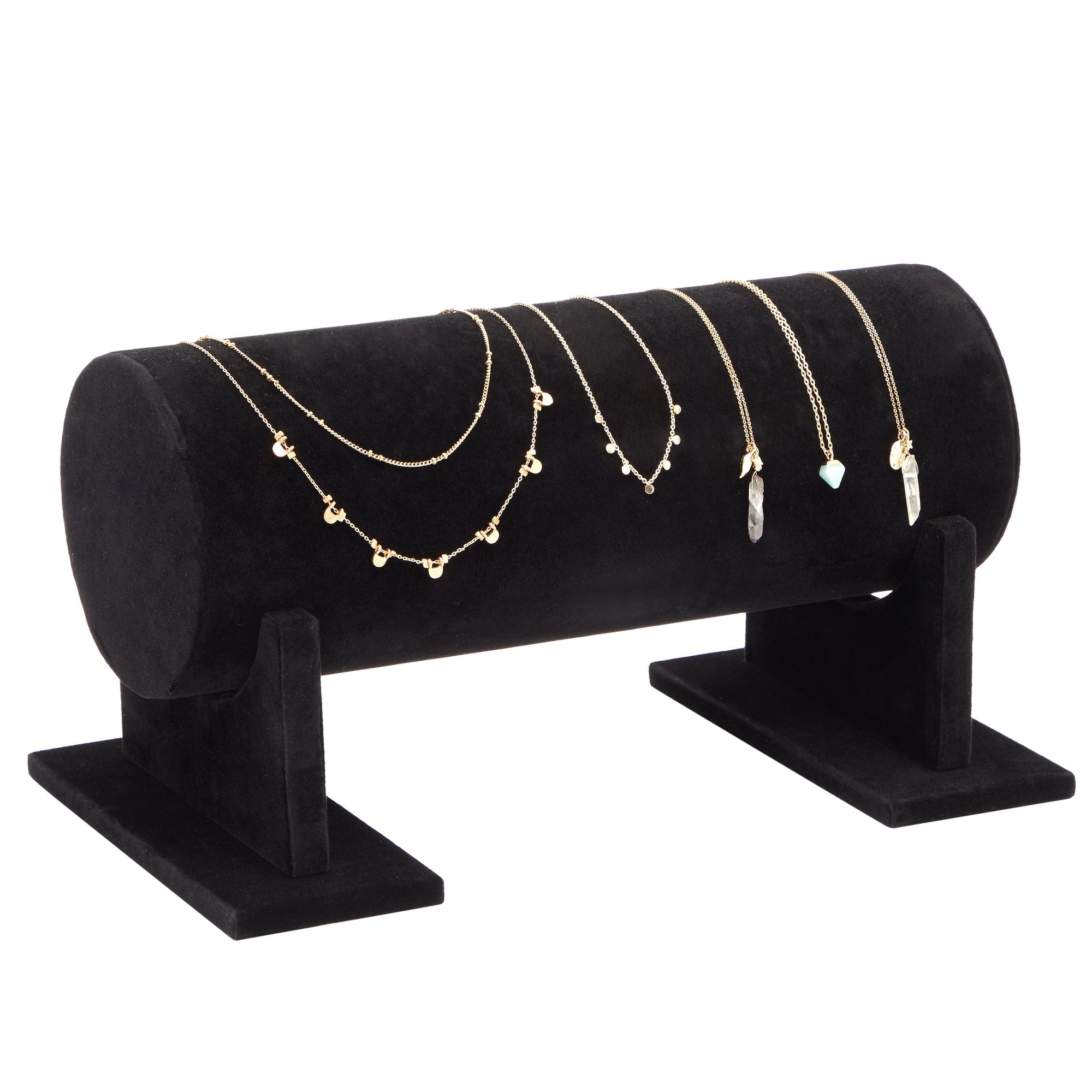 Juvale Velvet Jewelry Display Stand Holder for Bracelets & Bangles Black 3 Tier 12 x 9 x 7 Inches