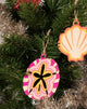 Unfinished Wooden Sea Shell Christmas Tree Ornaments for Crafts (24 Pack)