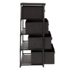 4-Tier Tall Closet Dresser with Drawers - Clothes Organizer and Small Fabric Storage for Bedroom (Black)