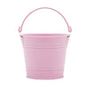6 Pack Pink Mini Galvanized Buckets with Handles for Party Favors, Wedding Decorations, Easter Centerpieces (3.5 x 3 In)