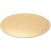 Gold Foil Round Cake Boards, 10 Inch Scalloped Dessert Base (12 Pack)