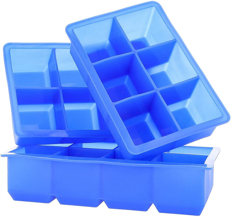 Giant Silicone Ice Cube Trays, Flexible Shaping Kit (4 Pack)
