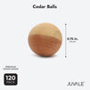 120 Pack Cedar Balls for Clothes Storage, Natural Aromatic Wood for Closets and Drawers (0.75 Inch)