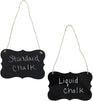 Juvale Hanging Double Sided Acrylic Chalkboard Message Board Signs Liquid Chalk & Standard Chalk (4 x 6 in, 6 Pack)