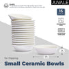 15 Pack Small Ceramic Dipping Sauce Bowls for Restaurants, Bars, Kitchen (White, 3 x 1 Inches)