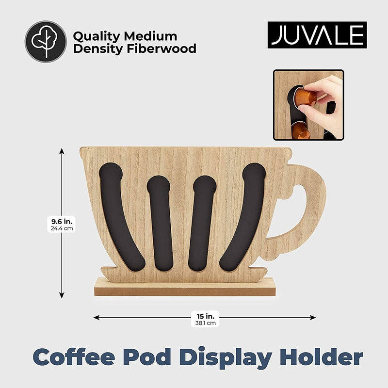 Coffee Pod Display Holder, Countertop Capsule Organizer Compatible with Nespresso Pods (9.6 x 15 In)