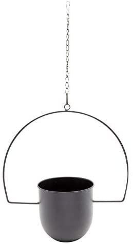 Black Metal Hanging Planter (12 x 25.75 Inches, 2 Pack)