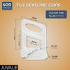 Reusable Tile Leveling System Clips (1/32 in, White, Plastic, 400 Pack)