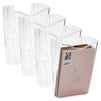 Wall Mount Storage Organizer for A6 Documents, Bills, Mail (Clear, 4 Pack)