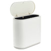 Juvale 10L / 2.6 Gallon Small Bathroom Trash Can with Lid - Narrow Bin for Kitchen (White)