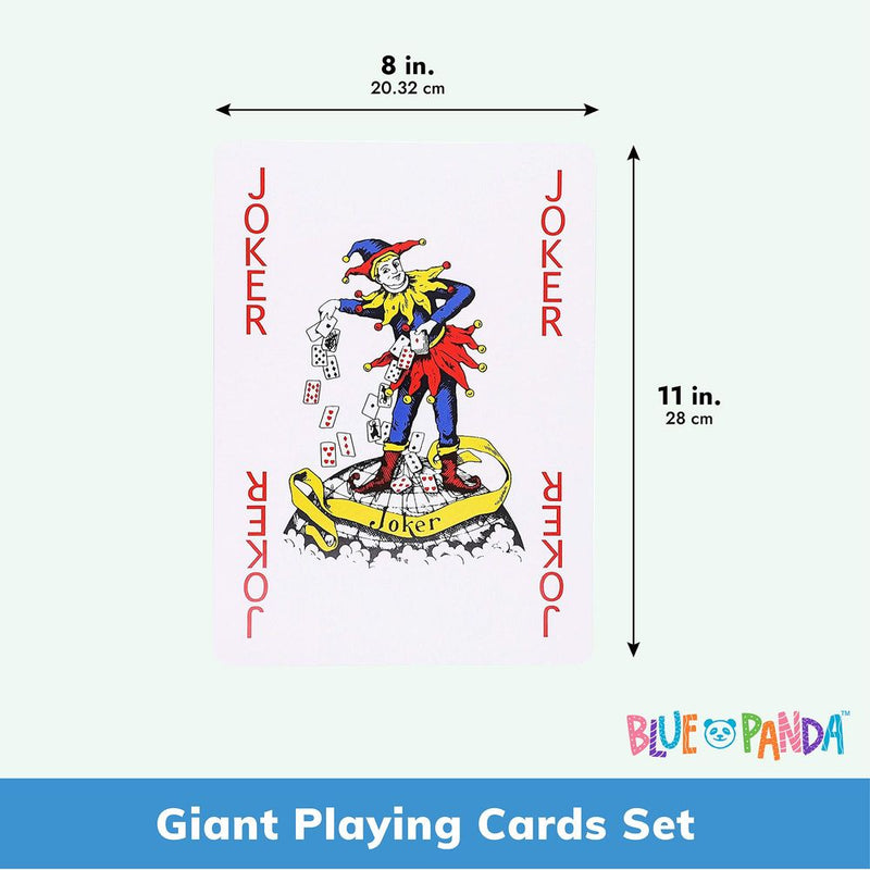 Giant Playing Cards, Full Deck Oversized for Games (8 x 11 Inches)