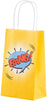 Comic Book Hero Party Favor Gift Bags with Handles (4 Colors, 12 Pack)