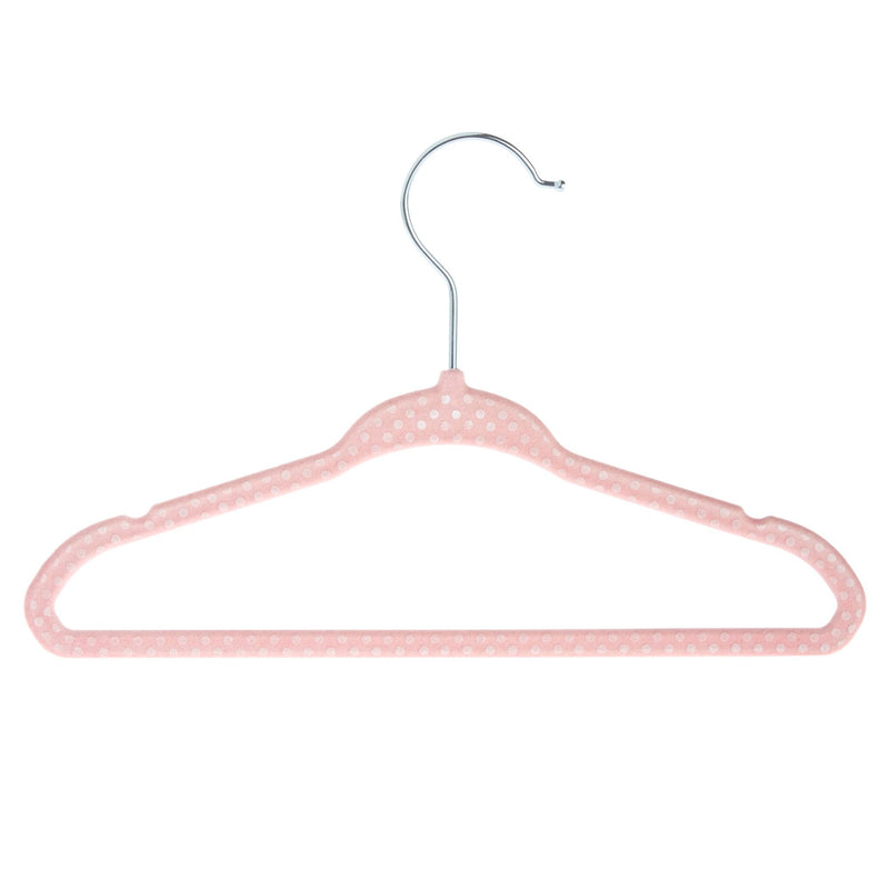 50 Pack Pink Velvet Baby Clothes Hangers for Closet Storage, Children's Nursery, Kid's Closet, Ultra Thin and Slip-Resistant (11 In)