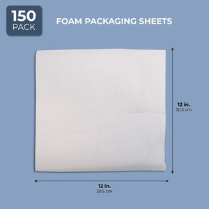 Juvale Foam Sheets for Packing Dishes (12 x 12 in, 150-Pack)