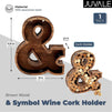 Wine Cork Holder, Ampersand Monogram Wall Mount (10 x 2.5 x 11.75 In)