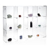 Hanging Clear Acrylic Display Case with Shelves, 12 Compartment Showcase for Collectibles, Figurines (16 x 12 x 3 In)