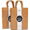 Kraft Gift Bags with Handles for Party Favors, Shopping, Retail (Medium, 24 Pack)