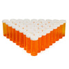 Empty Prescription Bottles with Lids, Plastic 6 Dram Pill Vials (Orange, 50 Pack)