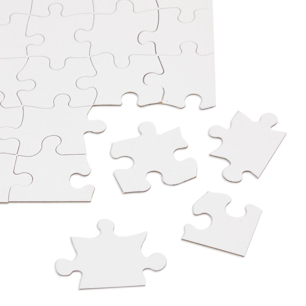 5-Pack Blank Puzzle White Jigsaw Puzzles for DIY, Crafts, Weddings, 35 PCS  Each