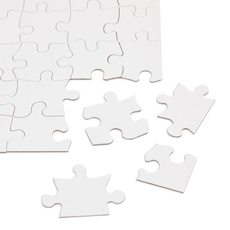 Juvale Blank Puzzle - 48-Pack White Jigsaw Puzzles for DIY Kids Color-In Crafts Projects Weddings 28 Pieces Each 5.5 x 8 Inches