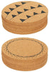 Round Cork Coasters for Drinks, 2 Designs (8 Pack)
