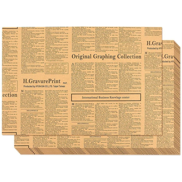 Newspaper Wrapping Paper for Men's Birthday Gifts, 12 Printed Sheets (27 x 19 In)
