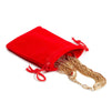 Velvet Jewelry Pouch Drawstring Bags for Gifts (2.7 x 3.5 In, Red, 50 Pack)