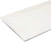 White Ceramic Serving Platter Trays, Set of 4 Rectangular Appetizer Plates (9.5 Inches)