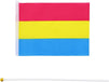 Pansexual Pride Flag, LGBTQ Handheld Stick Flags (12 In, 60 Pack)