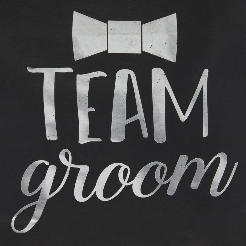Bridal Shower Party Gift Bags with Tissue Paper, Team Bride and Groom (Set of 20)